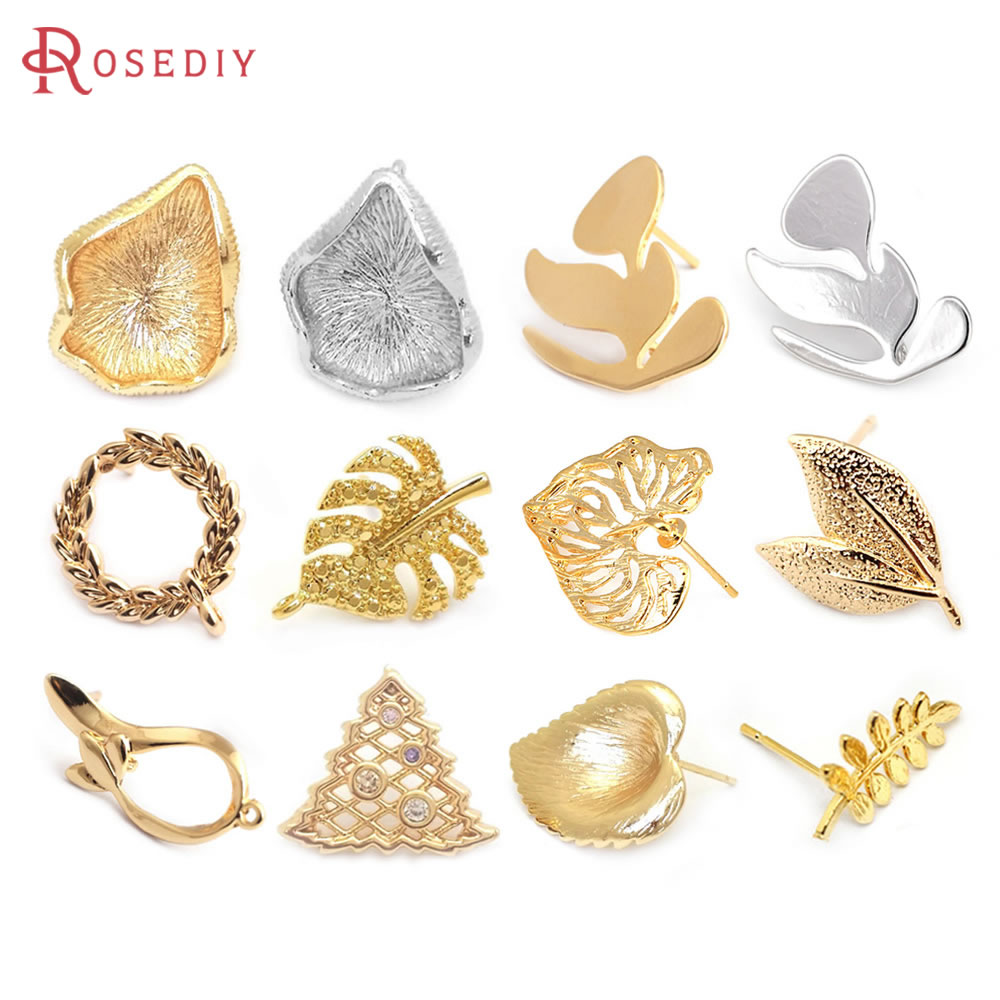Jewelry Making Earring Supplies - Pendientes de latón con forma de