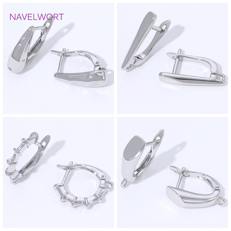 Jewelry Making Articles - Ganchos para pendientes lisos chapados en