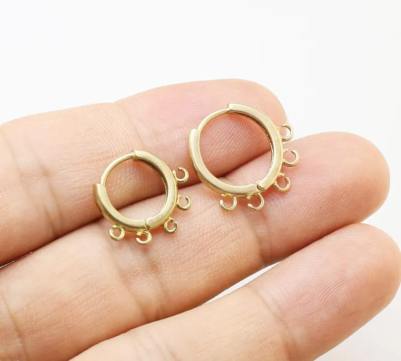 Jewelry Making Earring Supplies - 10 aros de latón para las