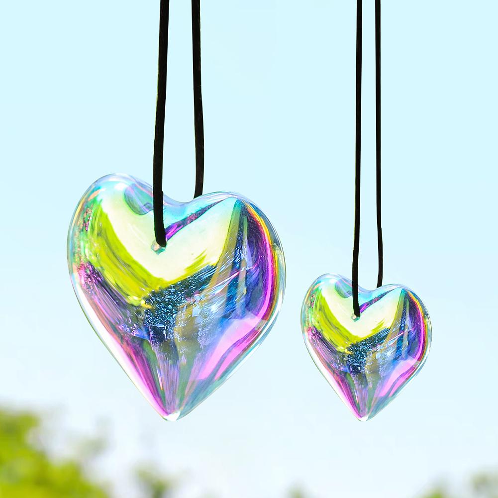 Corazón iridiscente colgante d - Jewelry Making Light reseña y precio