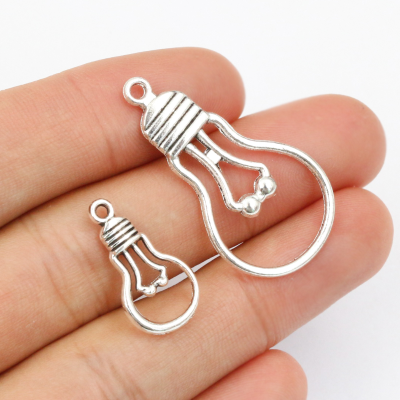 20 piezas colgante de bombilla - Jewelry Making Light reseña y precio