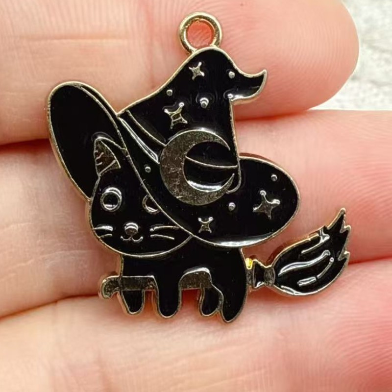 10 piezas de dijes de gato neg - Jewelry Making Pendants reseña y precio