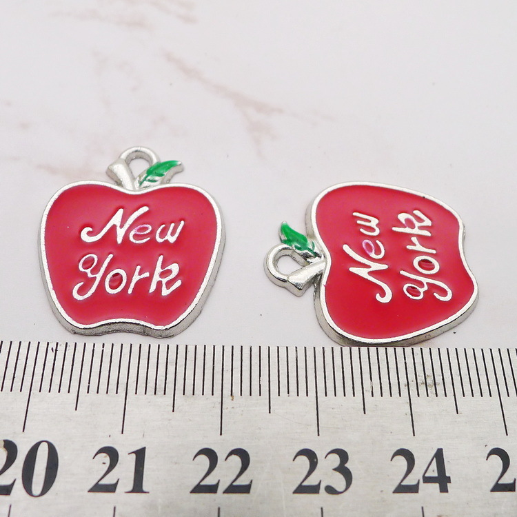 10 piezas de dijes de manzana  - Jewelry Making New York reseña y precio